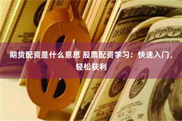 期货配资是什么意思 股票配资学习：快速入门，轻松获利